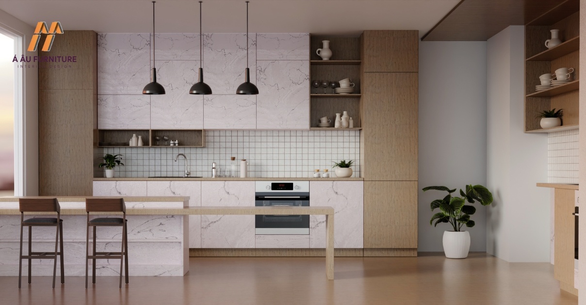 Mẫu nhà bếp đẹp đơn giản