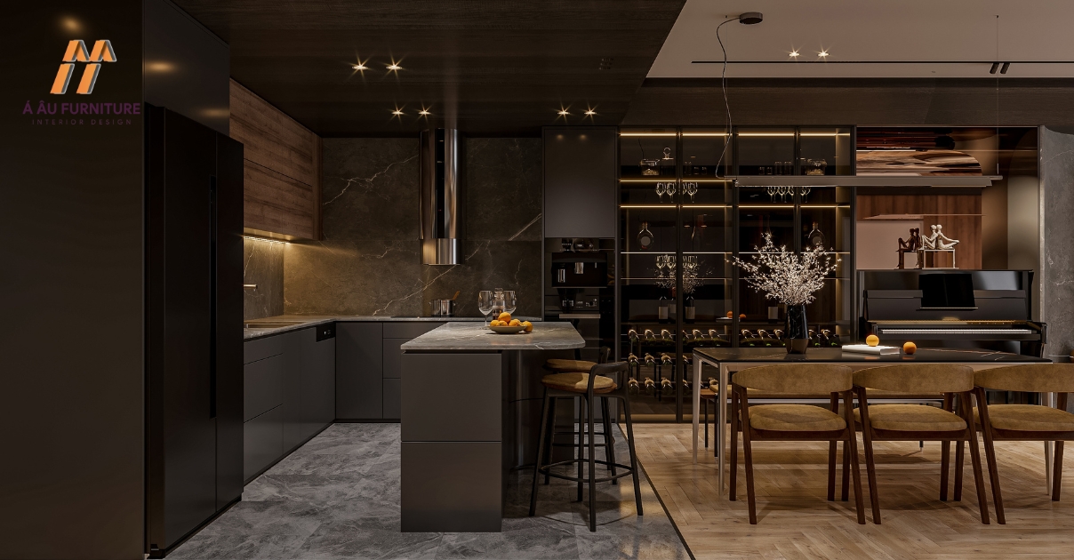 phòng bếp đẹp sang trọng