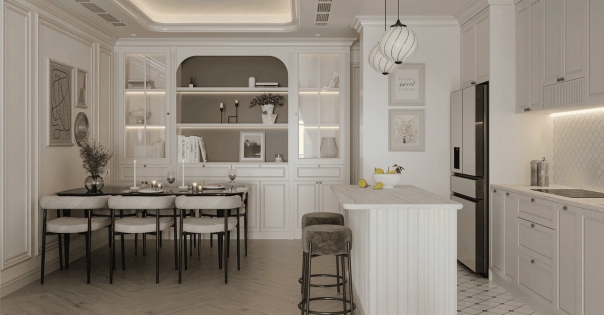 thiết kế nội thất phòng bếp