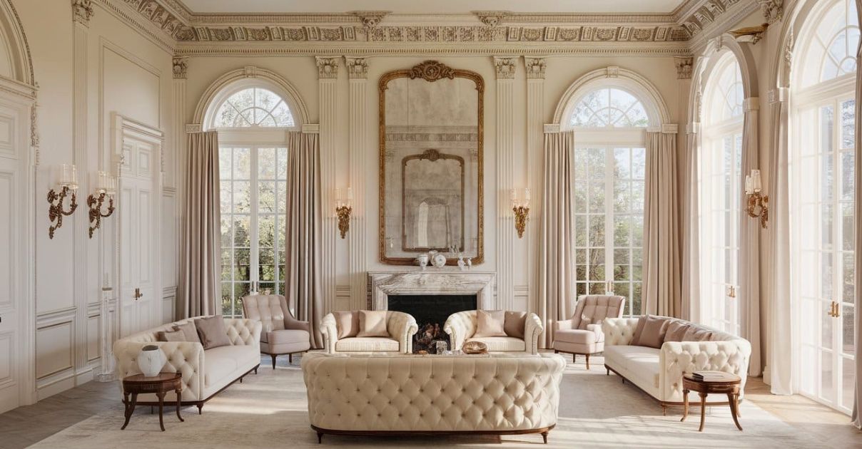 Phòng khách biệt thự hiện đại