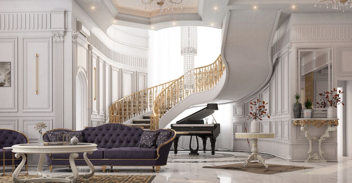 Phòng khách biệt thự hiện đại