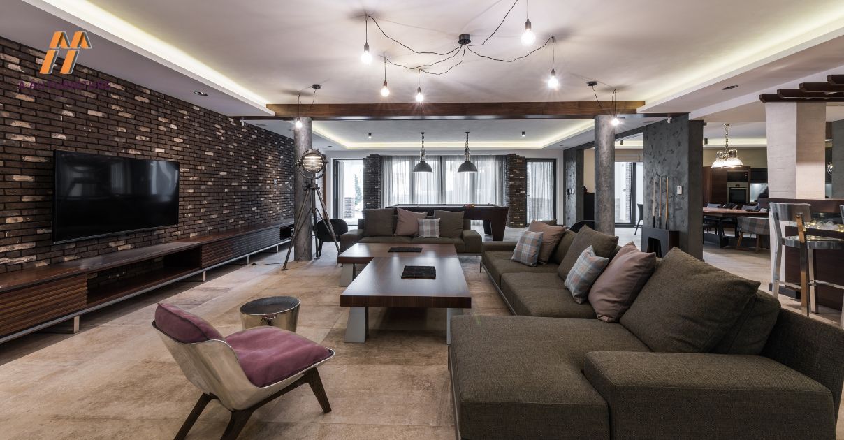 Phòng khách biệt thự hiện đại