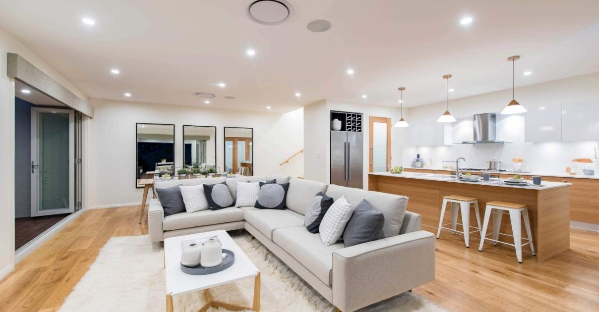 phòng khách liền bếp