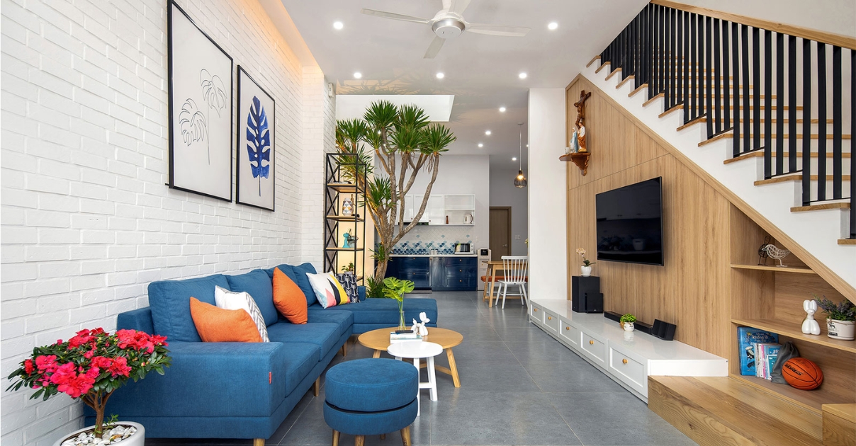 phòng khách nhà ống