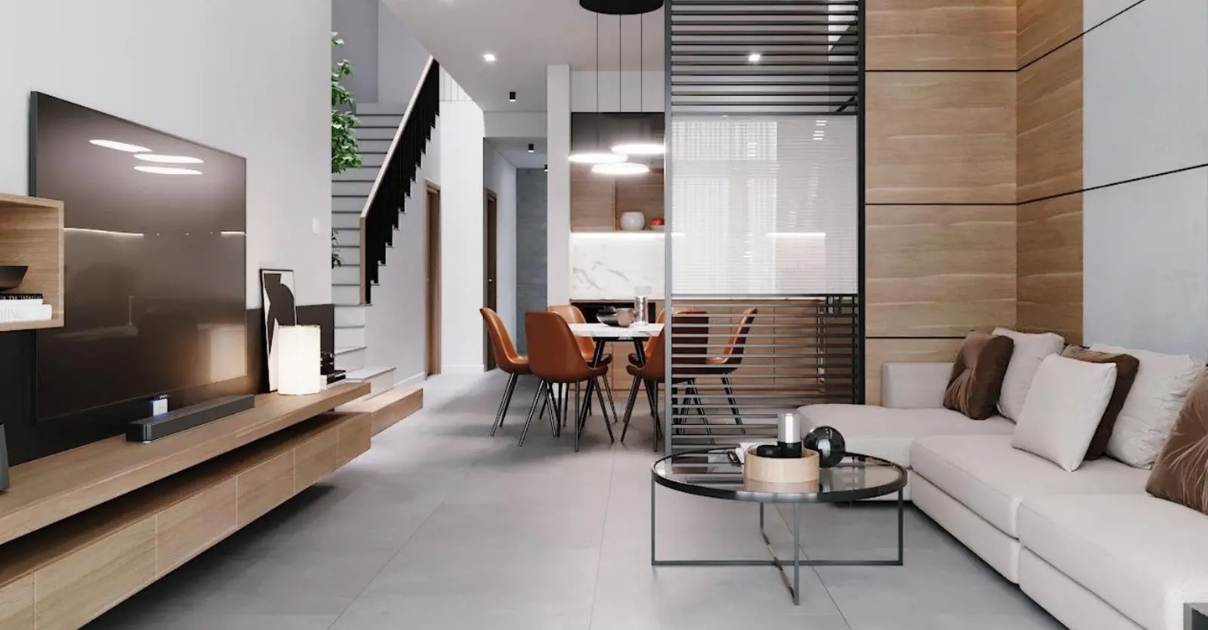 phòng khách nhà ống