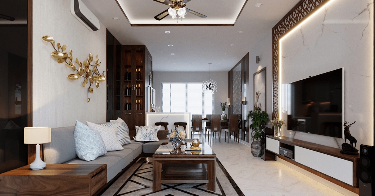 phòng khách nhà ống