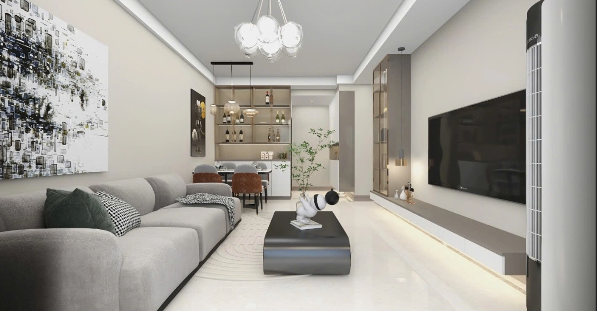 phòng khách nhà ống