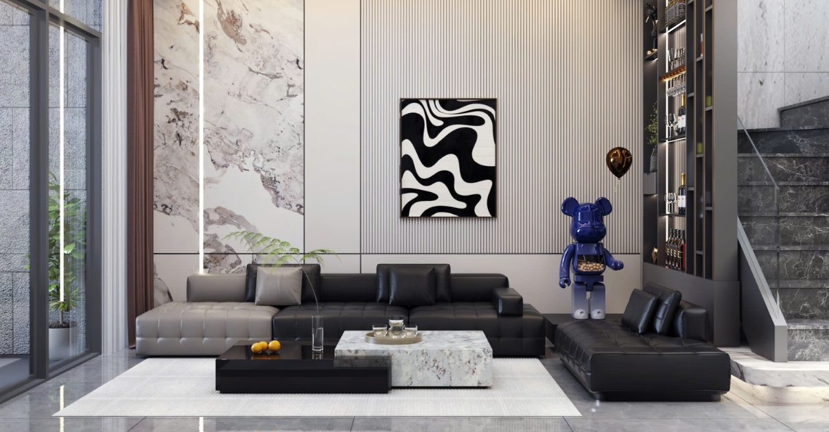 phòng khách nhà ống