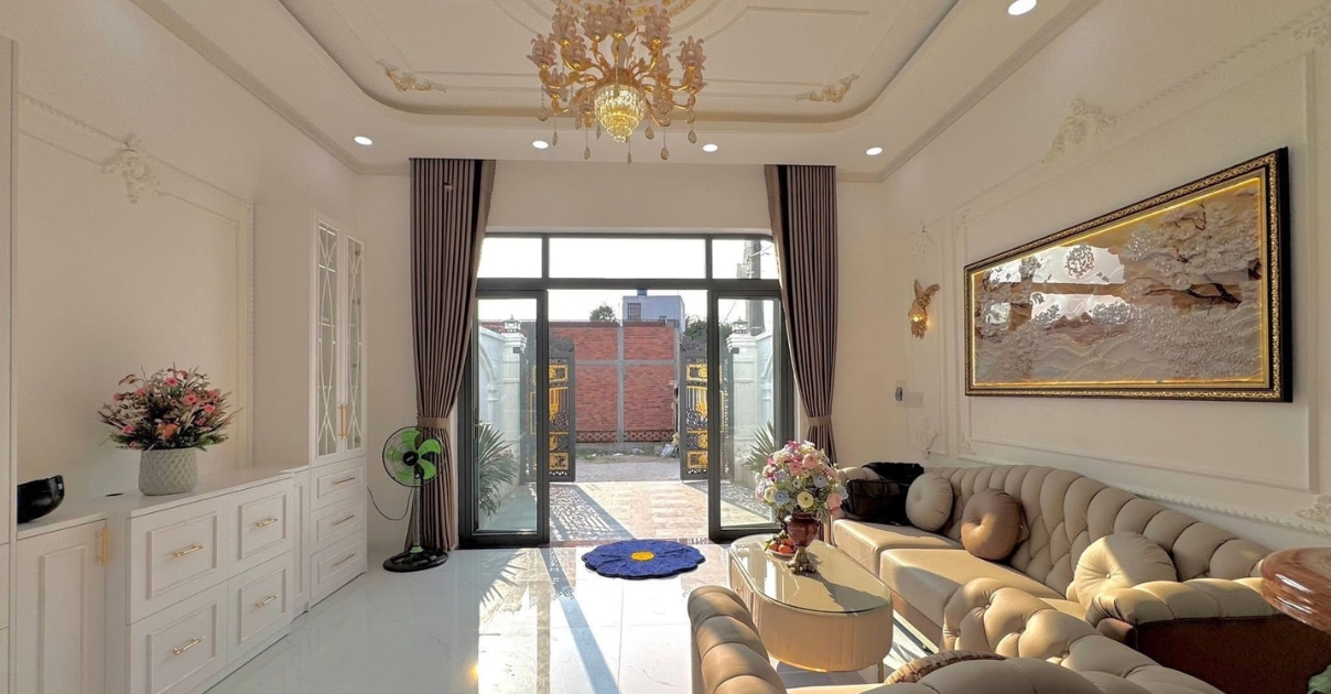 thiết kế phòng khách Tân cổ điển