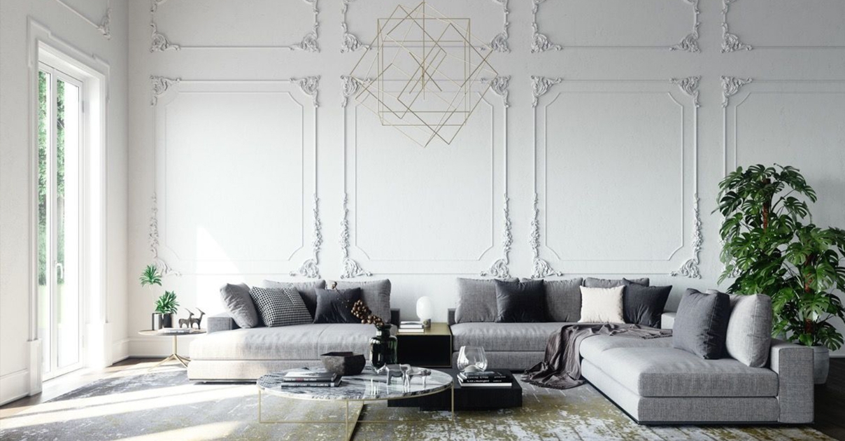 thiết kế phòng khách Tân cổ điển