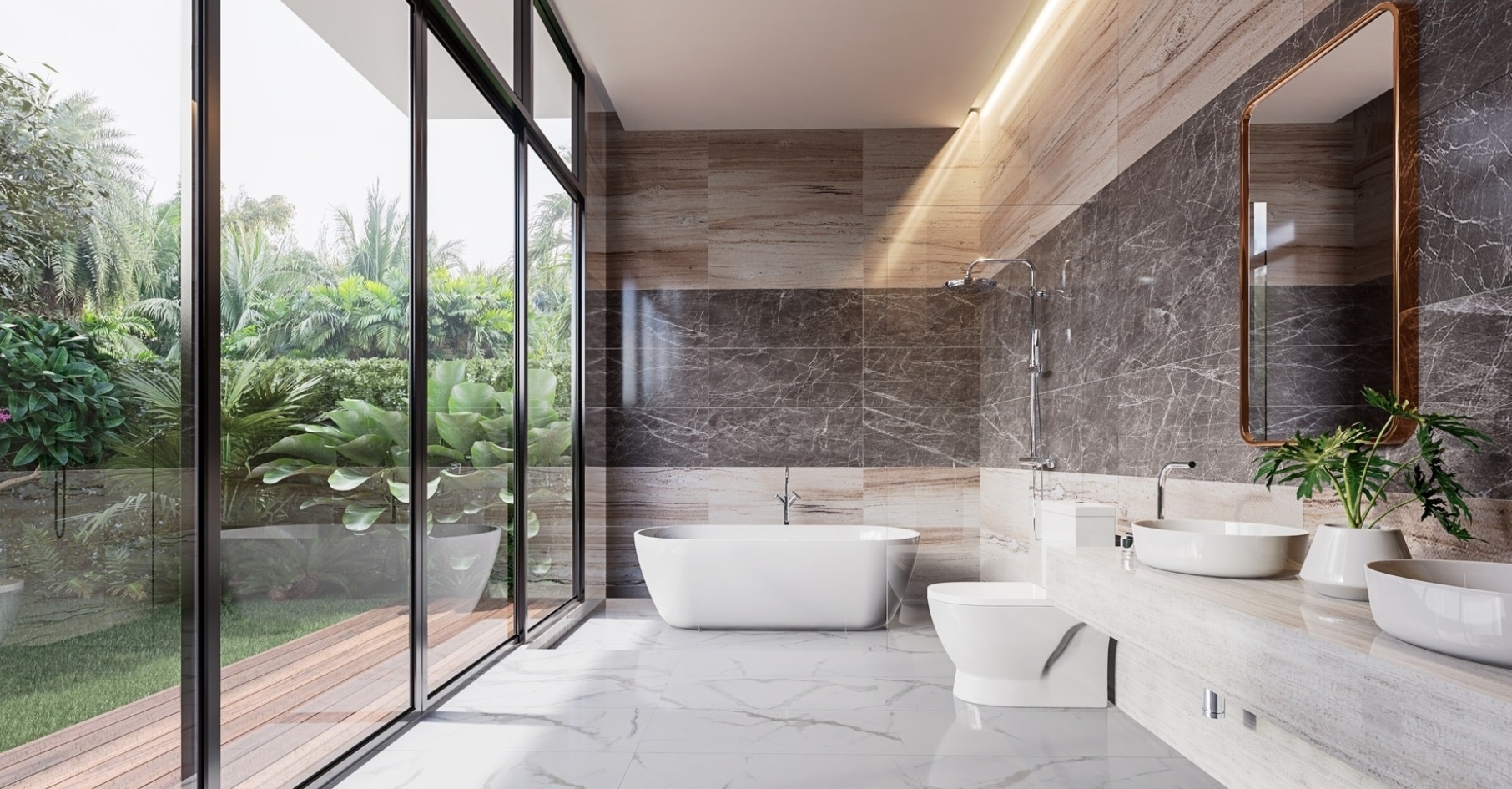 thiết kế phòng tắm hiện đại