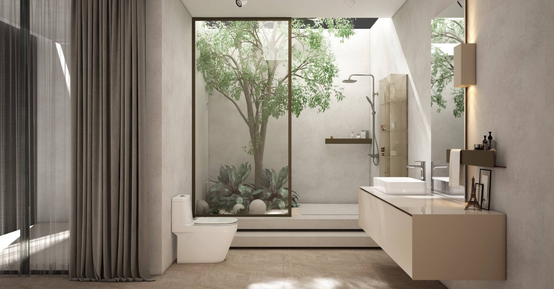 thiết kế phòng tắm hiện đại