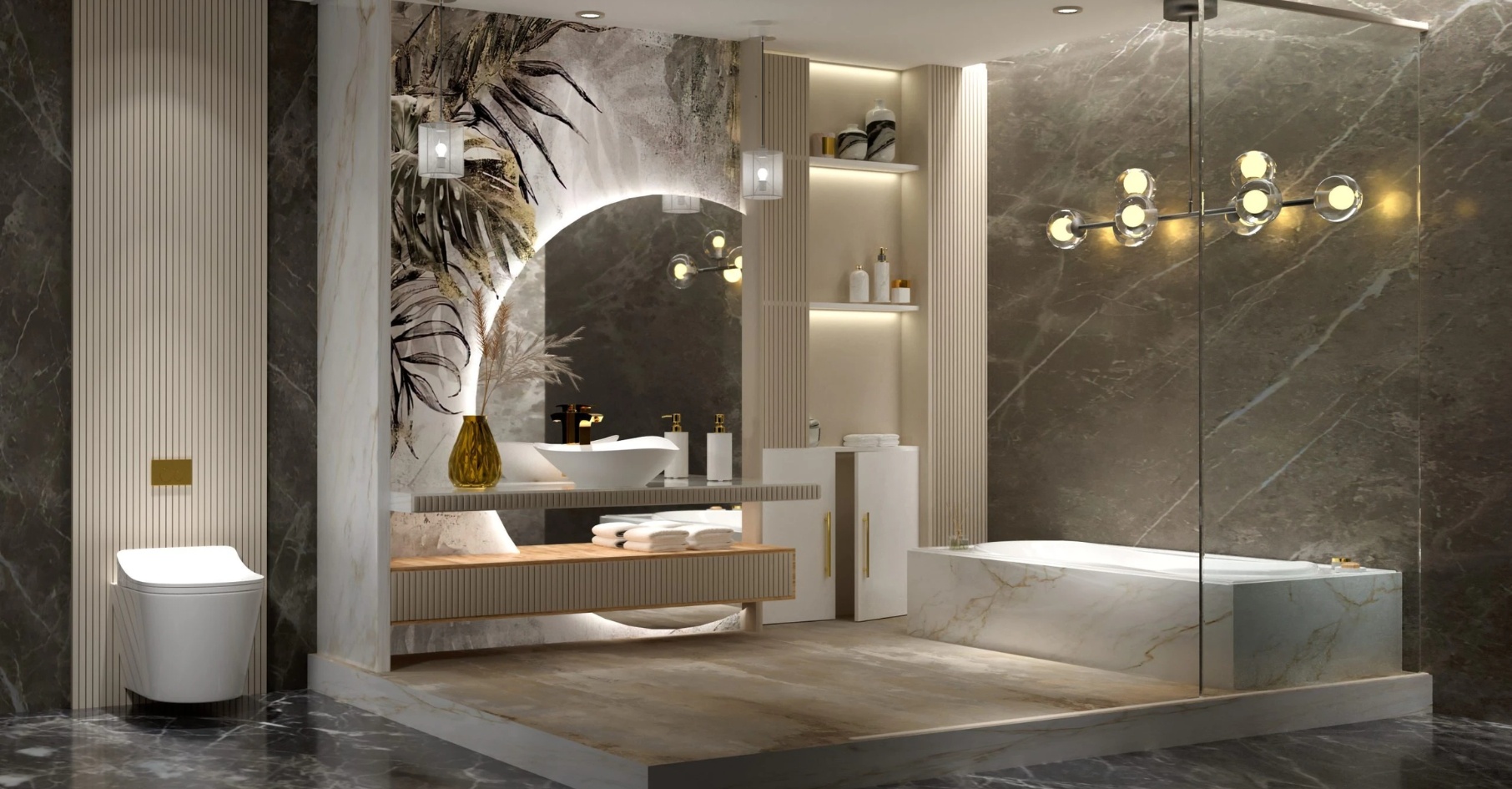 thiết kế phòng tắm hiện đại