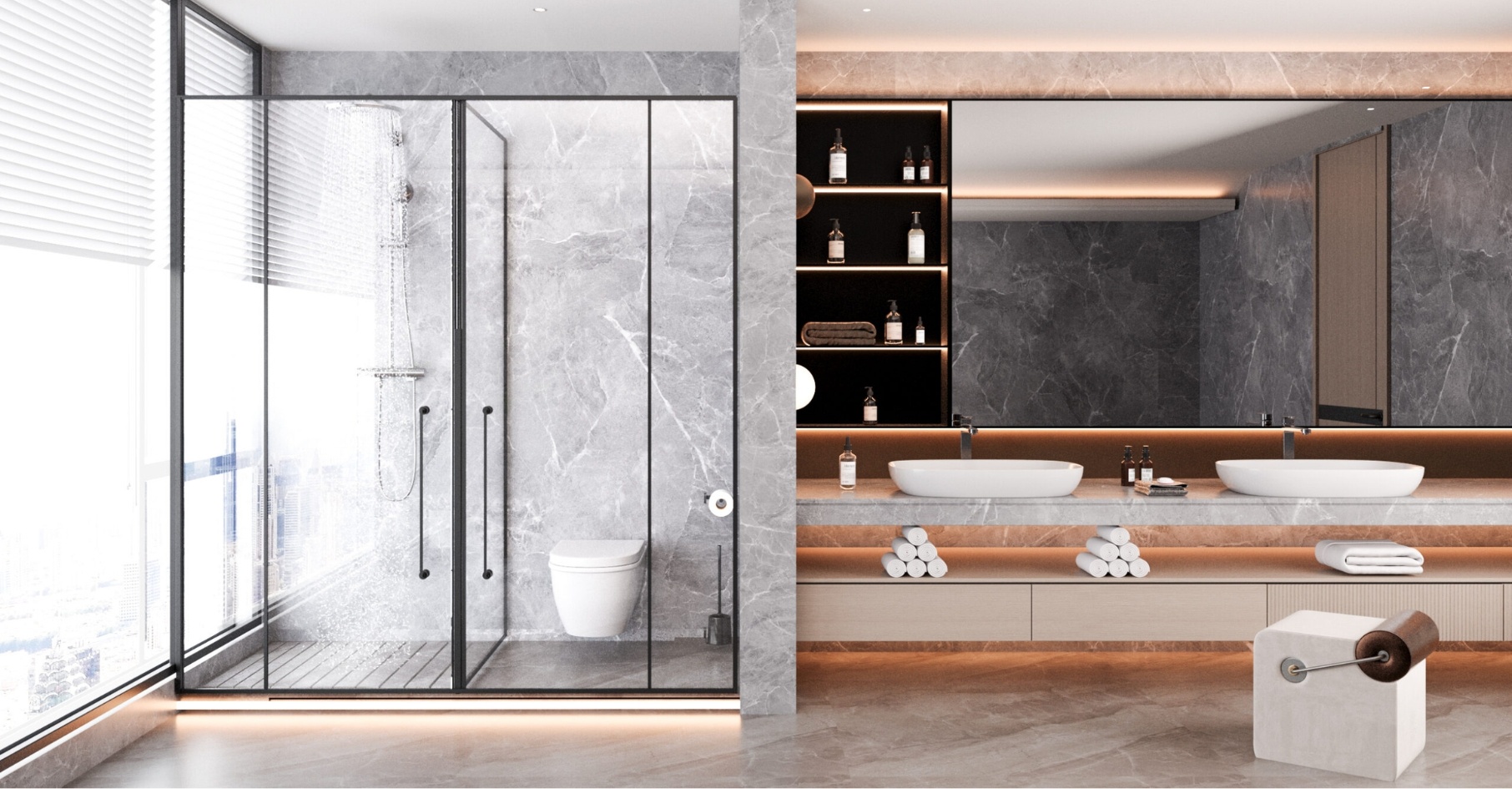 thiết kế phòng tắm hiện đại