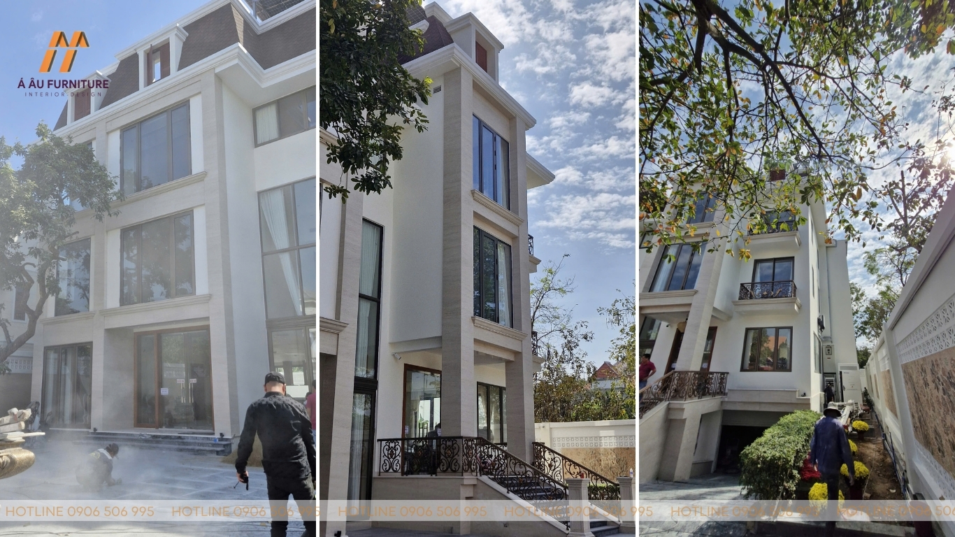 Dự án thi công biệt thự song lập tại Khu biệt thự Phú Hữu