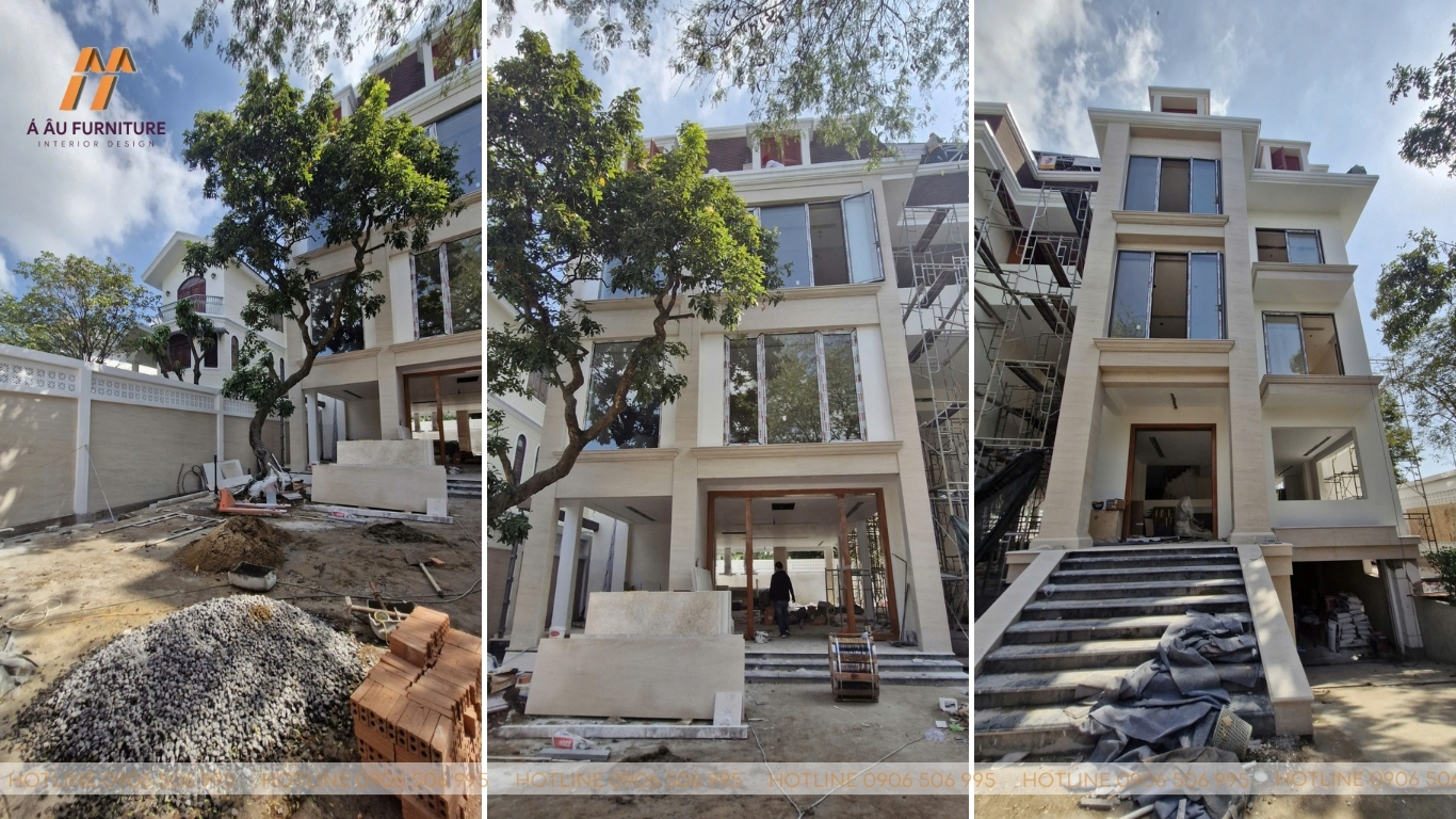 Dự án thi công biệt thự song lập tại Khu biệt thự Phú Hữu