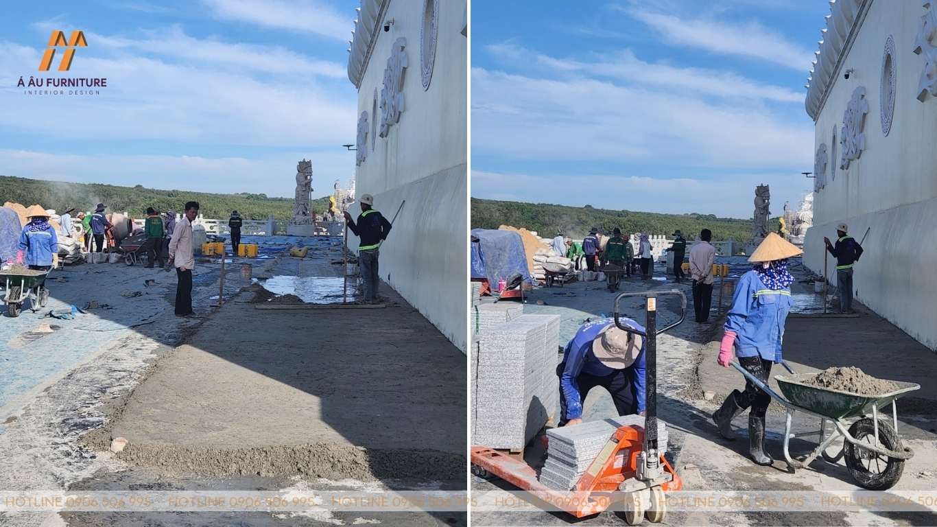 Dự án chống thấm, lát nền chùa Phật Quốc Vạn Thành