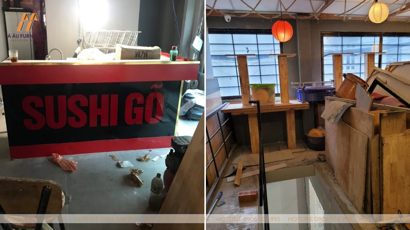 Dự án sửa chữa – cải tạo quán Sushi Gõ